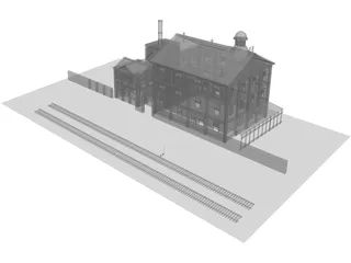 Great Northern Brewery Building 3D Model preview