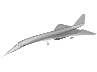 Tupolev Tu-144 3D Model preview