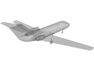 Yakovlev Yak-40 3D Model preview