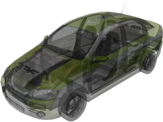 Chevrolet Aveo (2010) 3D Model preview