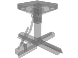 Motorcycle Jack Lift 3D Model preview