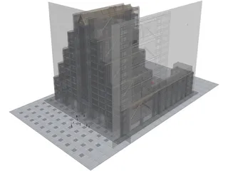 UNU Building Tokyo 3D Model preview