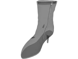 Woman Boot 3D Model preview