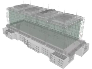 Exhibition Building 3D Model preview