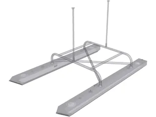 Catamaran Flotadores 3D Model preview