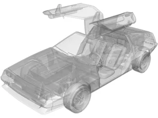 DMC DeLorean (1980) 3D Model preview