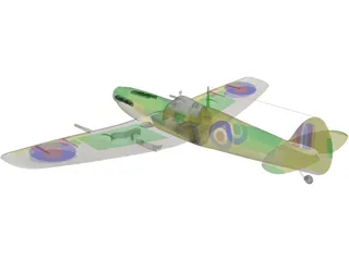 Supermarine Spitfire 3D Model preview