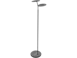 LED Telescope Floor Lamp 3D Model preview