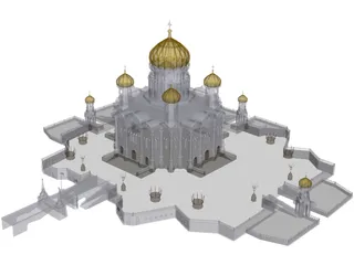 Taj Mahal Mosque 3D Model preview