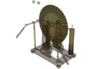 Wimshurst Machine 3D Model preview