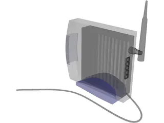 Modem Wireless 3D Model preview