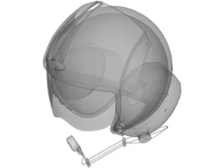 Pilot Helmet 3D Model preview