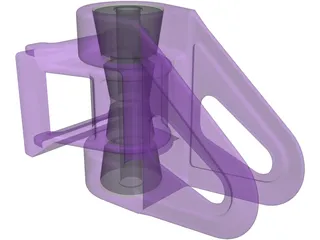 Universal Drawbar Hinge 3D Model preview