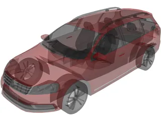 Volkswagen Passat B7 Variant (2012) 3D Model preview