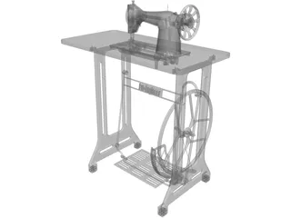 Sewing Machine 3D Model preview
