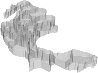 Map of Mexico 3D Model preview