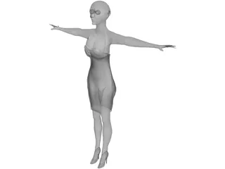 Woman Manikin 3D Model preview