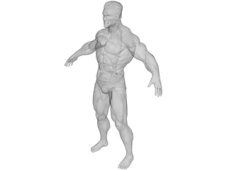 Super Human 3D Model preview
