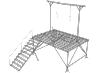 Woodern Gallows 3D Model preview