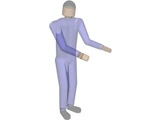 Man Worker 3D Model preview