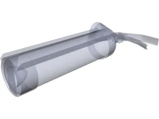Fire Extinguiser CO2 2Kg 3D Model preview