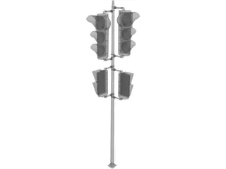 Traffic Light 3D Model preview