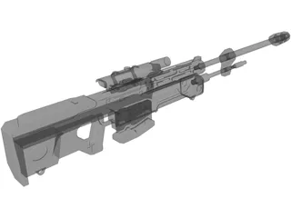 Halo Reach Sniper Rifle 3D Model preview