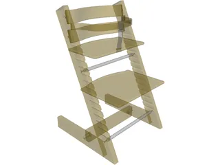 Children Chair 3D Model preview