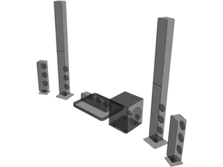 Goldleaf RX3 Speakers 3D Model preview