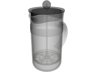French Press 3D Model preview