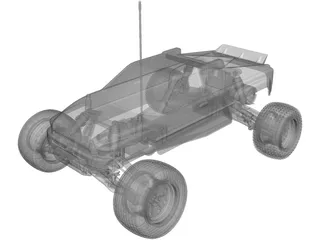 Traxxas Rustler RC Car 3D Model preview