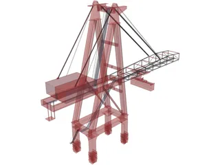 STS Port Crane 3D Model preview