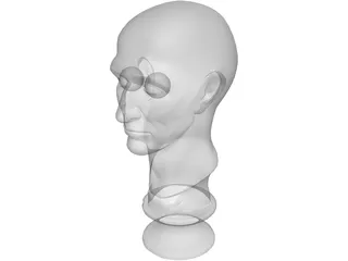 Old Man Head 3D Model preview