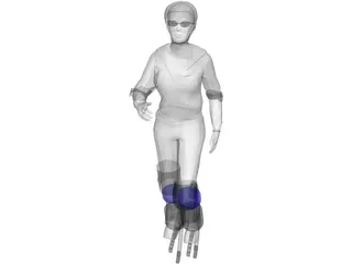 Jumper Girl 3D Model preview