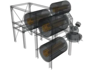 Depth Charge Launcher 3D Model preview