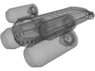 Spaceship Cargo 3D Model preview