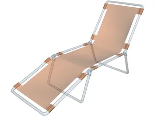 Lay Bed 3D Model preview