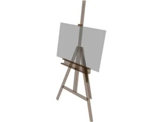 Painter Eisel Tripod 3D Model preview