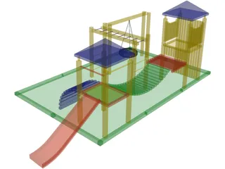 Children Playground 3D Model preview