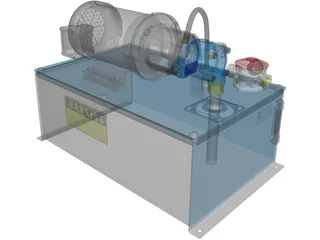 Hydraulic Power Pack 3D Model preview