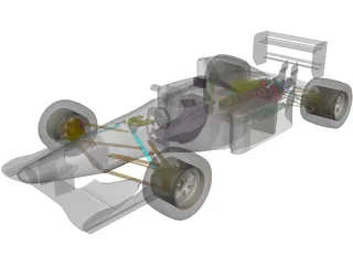 Sauber F1 Car 3D Model preview