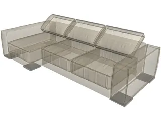 Baxter Budapest Sofa 3D Model preview