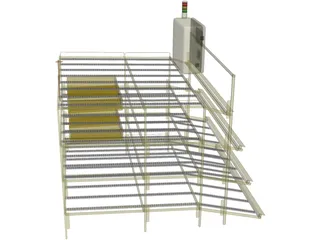 Parts Supply Rack 3D Model preview