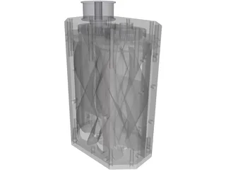 Twin Screw Supercharger 3D Model preview