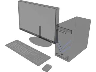 HP Computer 3D Model preview