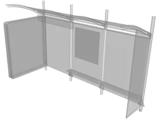 Bus Stop 3D Model preview
