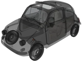 Fiat 500L 3D Model preview