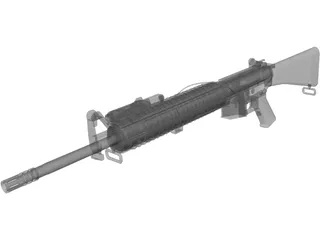 M16 EX Rifle 3D Model preview