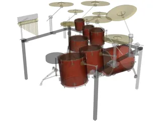 Drum Set 3D Model preview