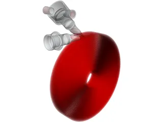 Fire Doubled Hose 3D Model preview